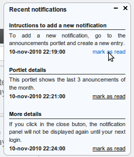 Ampliando el portlet de notificaciones de liferay 6.x