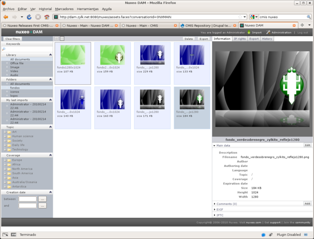 More on Drupal CMIS client for Nuxeo