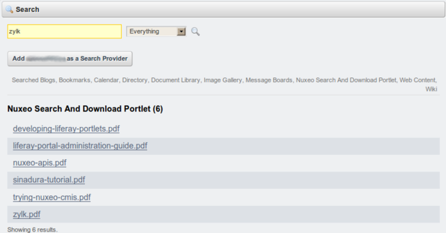 Liferay portlets for searching, browsing and downloading in Nuxeo