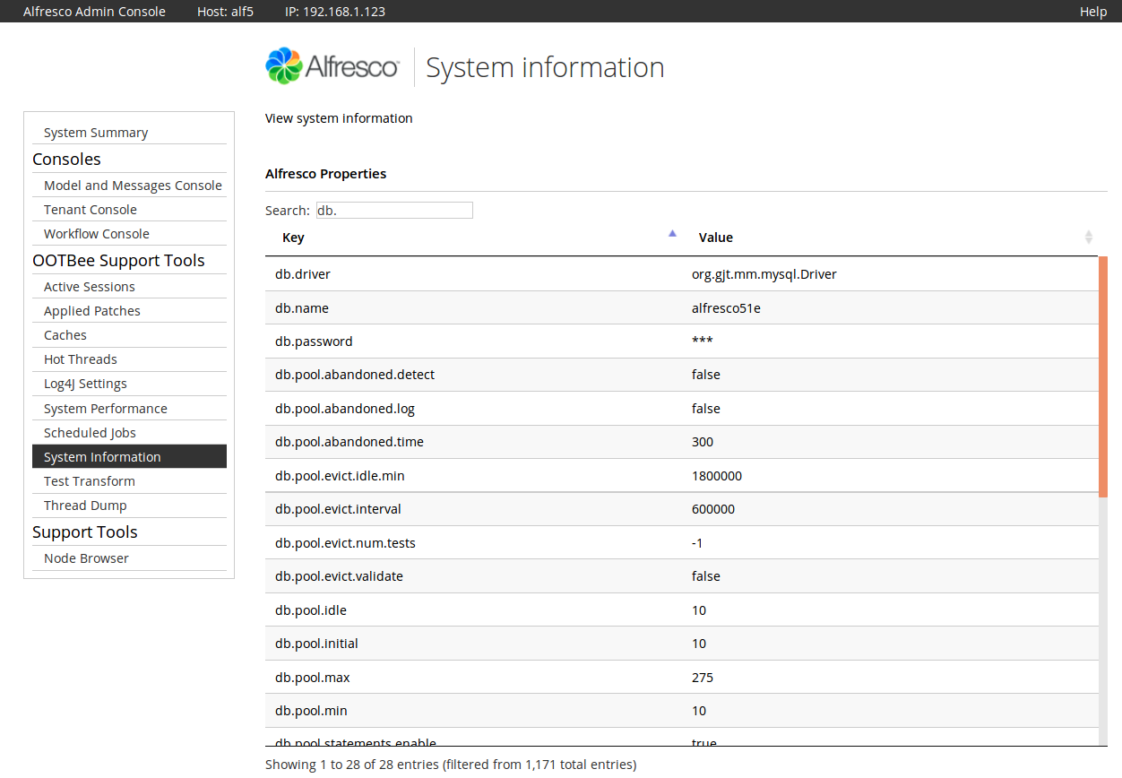 OOTB Support Tools addon for Alfresco Community